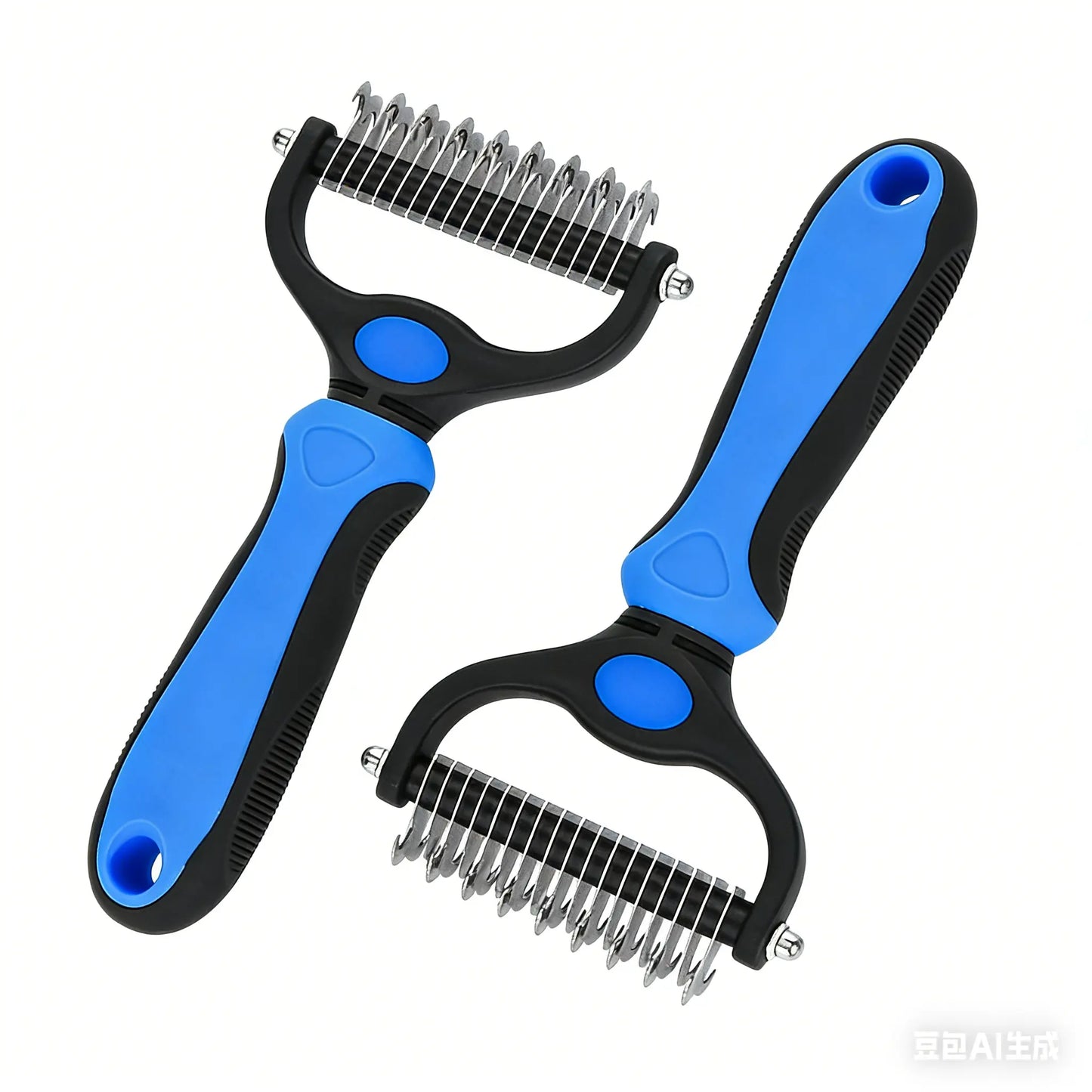 #Summervibes #Petlovers Pet Dematting Undercoat Rake, Double-Sided Deshedding Brush for Dogs & Cats Comb , Pain-Free Tangle Remover, Reduces Shedding & Mats, Grooming Tool,N2