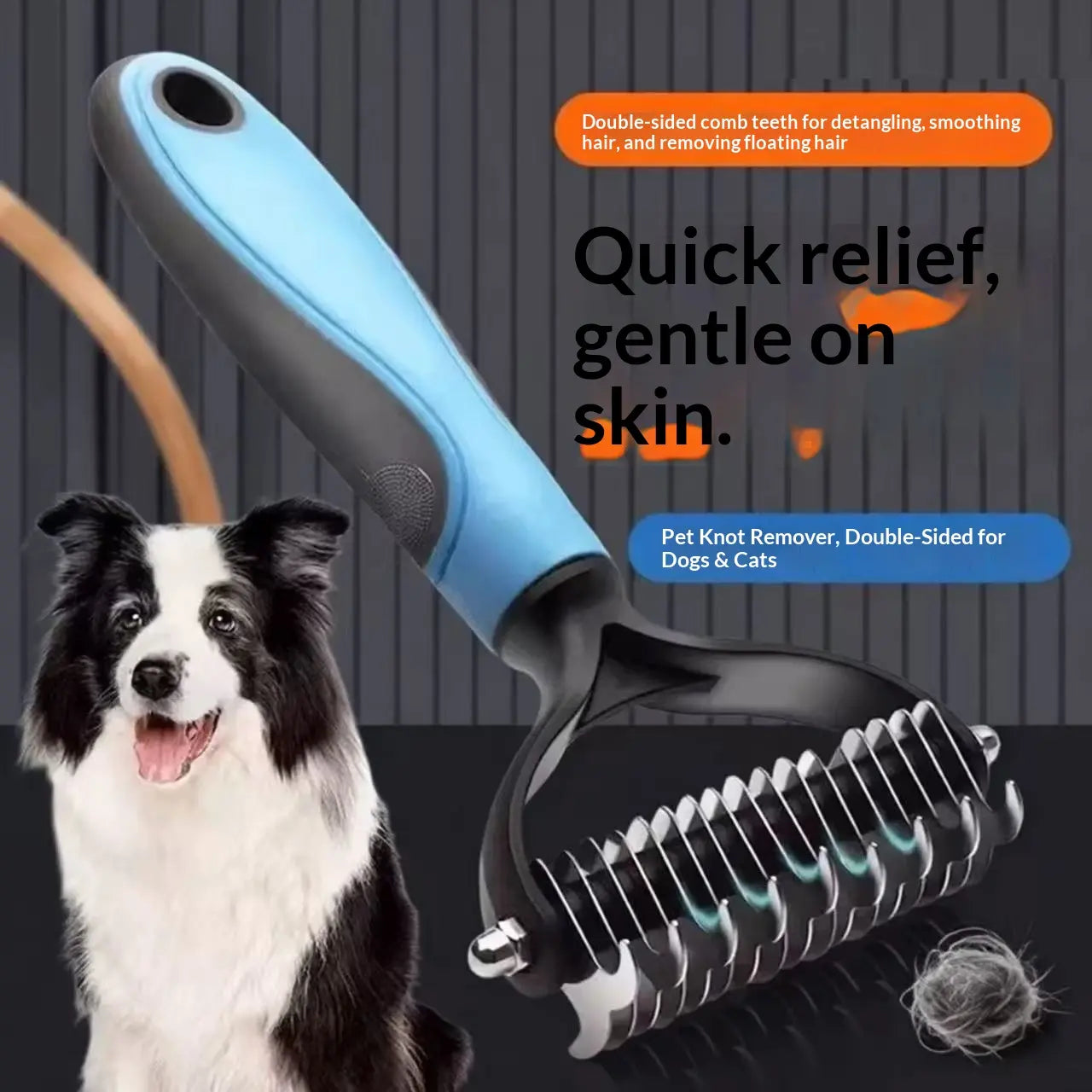 #Summervibes #Petlovers Pet Dematting Undercoat Rake, Double-Sided Deshedding Brush for Dogs & Cats Comb , Pain-Free Tangle Remover, Reduces Shedding & Mats, Grooming Tool，N2
