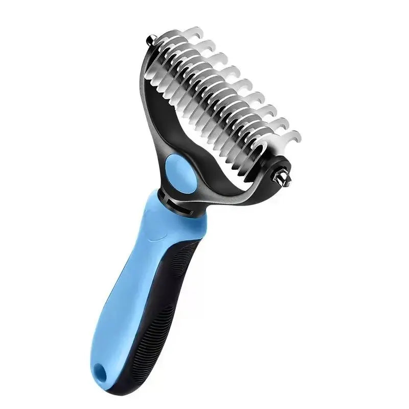 #Summervibes #Petlovers Pet Dematting Undercoat Rake, Double-Sided Deshedding Brush for Dogs & Cats Comb , Pain-Free Tangle Remover, Reduces Shedding & Mats, Grooming Tool，N2