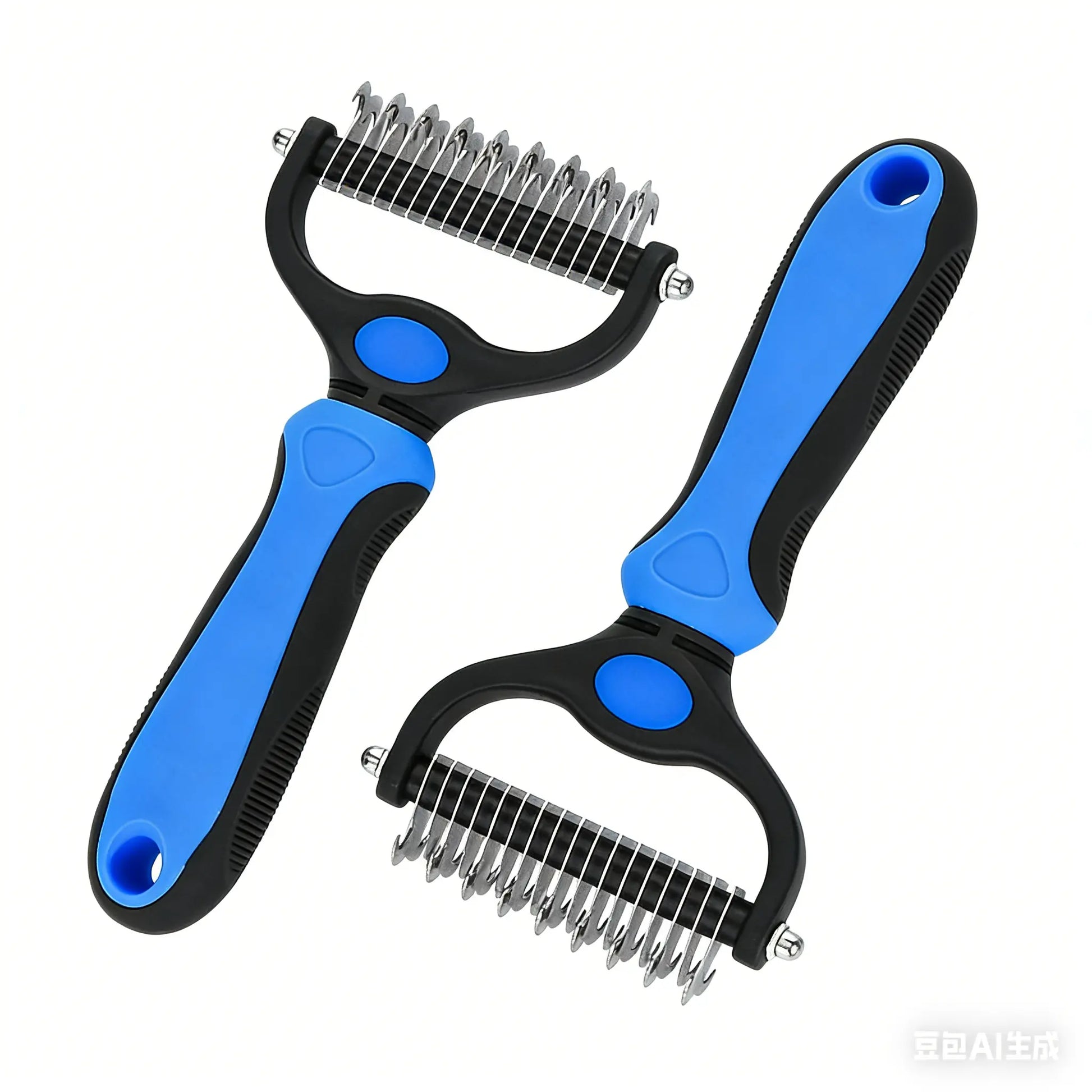 #Summervibes #Petlovers Pet Dematting Undercoat Rake, Double-Sided Deshedding Brush for Dogs & Cats Comb , Pain-Free Tangle Remover, Reduces Shedding & Mats, Grooming Tool，N2