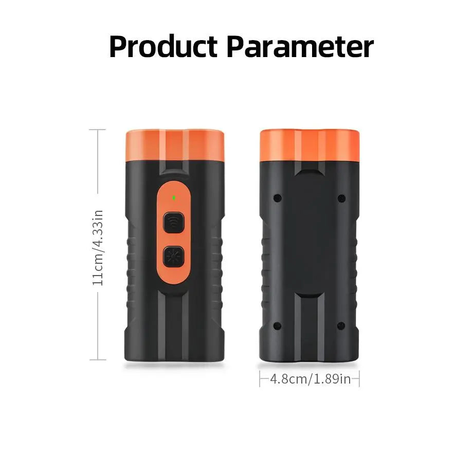 New Upgraded Two Headed Sonic Dog Repeller Ultrasonic Bark Stopper Flashlight 2 in 1 Device Rechargeable Portable Pet Barking Control Tool Must Have Pet Essentials for Dog Walkers Pet Lovers