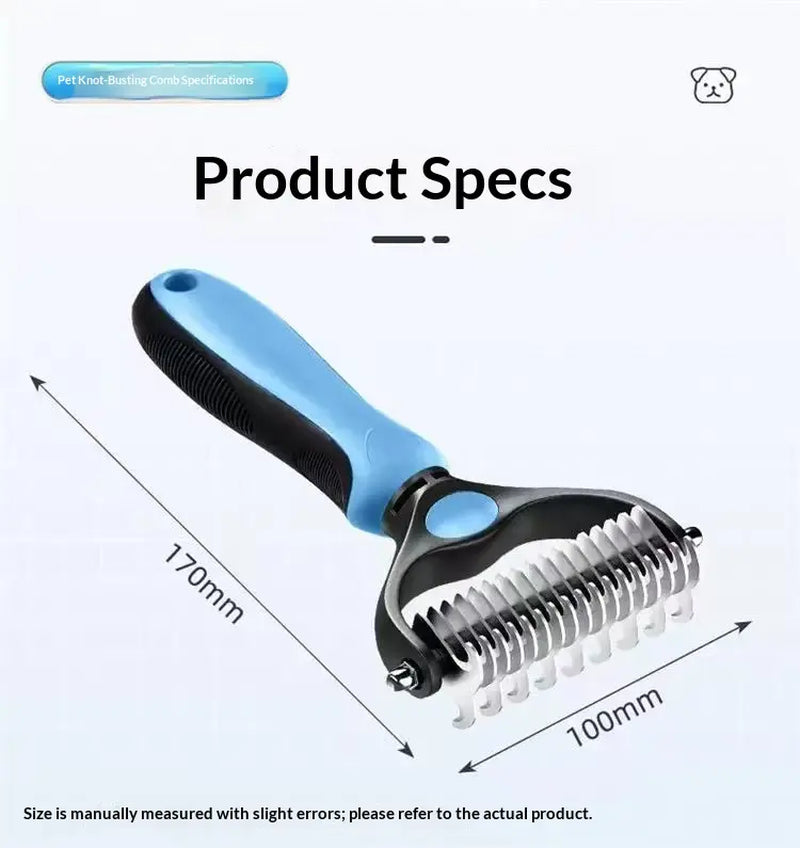 #Summervibes #Petlovers Pet Dematting Undercoat Rake, Double-Sided Deshedding Brush for Dogs & Cats Comb , Pain-Free Tangle Remover, Reduces Shedding & Mats, Grooming Tool，N2